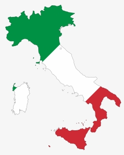 Italy Outline With Flag, HD Png Download, Free Download