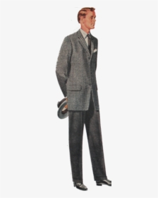 Mens Grey 50s Attire, HD Png Download, Free Download