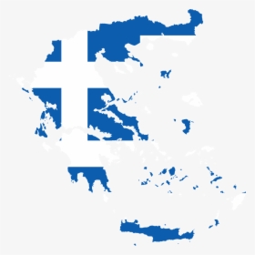Greece Flag Map, HD Png Download, Free Download