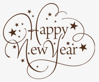 Happy New Year Thin Text - Happy New Year Text Png, Transparent Png, Free Download