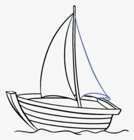 How To Draw A Boat In A Few Easy Steps Easy Drawing - Line Drawing Of Boat, HD Png Download, Free Download