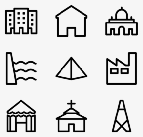Poi Buildings Outline - Technology Icon Pack Png, Transparent Png, Free Download