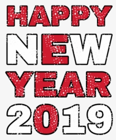 Happy New Year 2019 Red And White, HD Png Download, Free Download