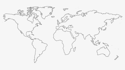 Blank World Map Without Borders Transparent World Atlas Clipart - Map Of The Entire World Without Borders,  Hd Png Download - Kindpng