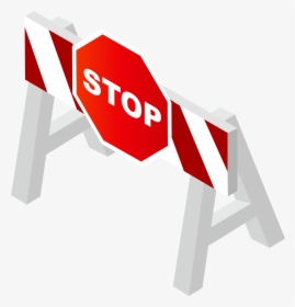 Stop Road Barricade Png Clip Art - Graphic Design, Transparent Png, Free Download