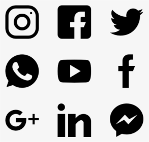 social media logo black and white png