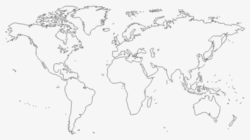 World Map Outline Black And White Printable, HD Png Download, Free Download