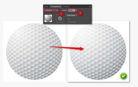 How To Create A Golf Ball In Illustrator - Make A Golf Ball In Illustrator, HD Png Download, Free Download