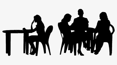 Portable Network Graphics Silhouette Vector Graphics - Sitting Table Silhouette Png, Transparent Png, Free Download