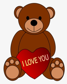 Valentine"s Day Teddy Bear Clip Arts - Love You Abby, HD Png Download, Free Download