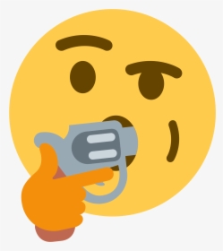 Celebrity Png Maker Emoji Kys - Thinking Emoji With Gun, Transparent Png, Free Download