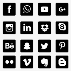 Social Media Icons Set Network Background - Vector Social Media Icons Png, Transparent Png, Free Download