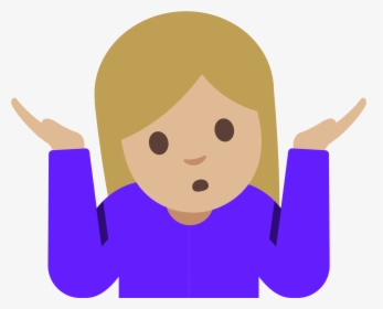 Woman Png -shrug Emoji Android, Hd Png Download - Emoji Transparent Background Shrug, Png Download, Free Download