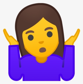 Woman Shrugging Icon - Dont Know Emoji Png, Transparent Png, Free Download