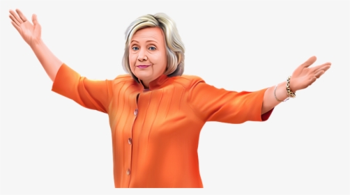 Hillary Shrugging, HD Png Download, Free Download