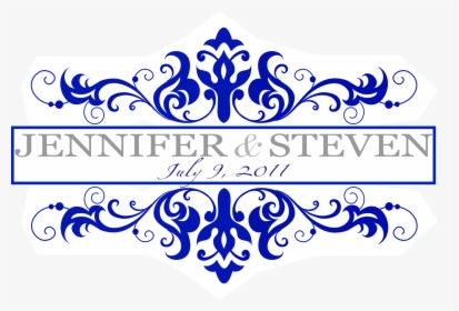 Royal Blue Border Design Christopherbathum Co - Monogram Wedding Logo Png, Transparent Png, Free Download