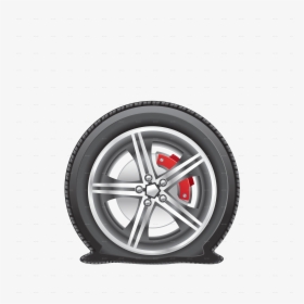 Flat Tire Png - Flat Tire Clipart Black And White, Transparent Png, Free Download