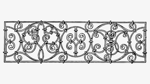 Scrollwork Scroll Line Clip Art Clipart 2 Image - Iron Work Vector, HD Png Download, Free Download