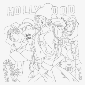 Hollywood Undead - Five - Line Art, HD Png Download, Free Download