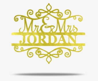 Mr & Mrs Scroll Personalizable Metal Wall Art - Mr And Mrs Clipart Free, HD Png Download, Free Download