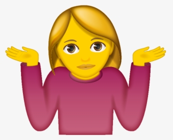 Shrug Emoji Png - No Hand Gesture Clipart, Transparent Png - kindpng