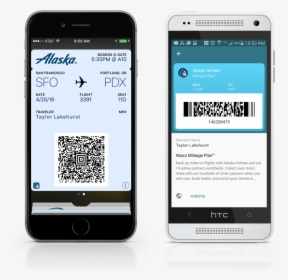 Mobile Boarding Pass Alaska Airlines - Iphone, HD Png Download, Free Download
