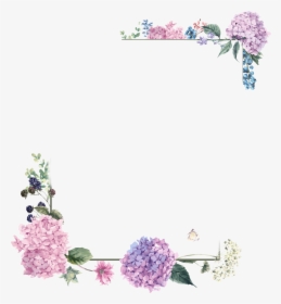 Png Wedding Photo Frames - Watercolor Flower Frame Png, Transparent Png, Free Download