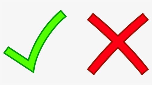 Check Mark X Mark Cross Clip Art - Check And X Mark, HD Png Download, Free Download