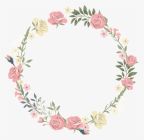 Wedding Invitation Picture Frames Floral Design - Circle Flower Border Png, Transparent Png, Free Download