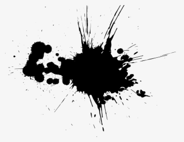 Paint Splatter - Splash Black And White Png, Transparent Png, Free Download