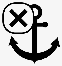 Anchor Symbol With Cross Mark - Anchor Icon Vector Png, Transparent Png, Free Download