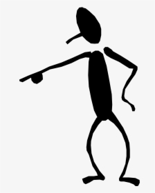 Free Cliparts Download Clip - Stick Figure Pointing Finger, HD Png Download, Free Download