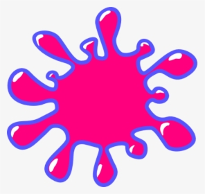 Splatter Clipart Paint Blob - Black Paint Splatter Cartoon, HD Png Download, Free Download