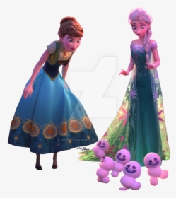 Frozen Elsa And Anna Png - Disney Frozen Fever Elsa Png, Transparent Png, Free Download