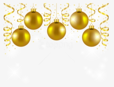 Gold Christmas Balls Png, Transparent Png, Free Download