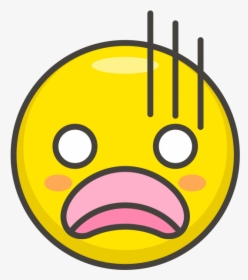 Scared face emoticon. 21095362 PNG