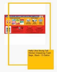 Hefty Ultra Strong Tall Kitchen Drawstring Trash Bags, - Printing, HD Png Download, Free Download