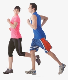 Running Man And Women Png Image - People Jogging Png, Transparent Png, Free Download