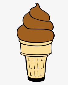 Empty Ice Cream Cone Clipart Free Clipart Images - Chocolate Ice Cream Cone Clip Art, HD Png Download, Free Download