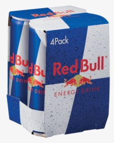 Red Bull Can Pack 4 X 250ml - Red Bull, HD Png Download, Free Download