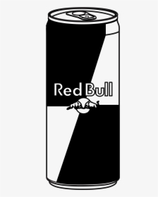 Transparent Red Bull Can Png - Red Bull Can Black And White, Png Download, Free Download