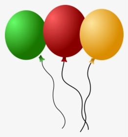 Balloons, Party, Decoration, Three, Green, Red, Yellow, HD Png Download, Free Download