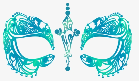 Teal Masquerade Mask Temporary Tattoo, HD Png Download, Free Download