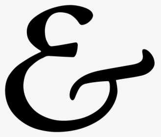 Ampersand English Alphabet Wiktionary Wikipedia - Cursive And Symbol Transparent, HD Png Download, Free Download