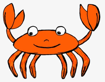 Crab,orange,cartoon,clip Art,dungeness Crab,graphics,pleased - Clip Art Ocean Animals, HD Png Download, Free Download