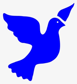 Blue Peace Dove Svg Clip Arts - Cross Dove Clip Art Blue, HD Png Download, Free Download
