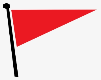 Triangular Clipart Triangle Flag - Red Flag Drawing, HD Png Download, Free Download