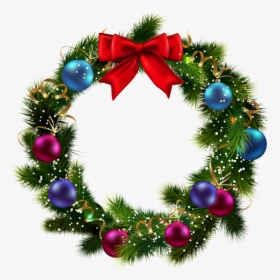 Transparent Christmas Decorated Wreath Clipart 3d - Cartoon Christmas Wreath Png, Png Download, Free Download
