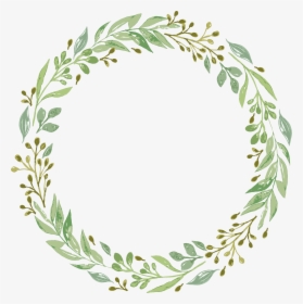 Wedding Invitation Wreath Garland Clip Art - Green Leaf Wreath Transparent Background, HD Png Download, Free Download