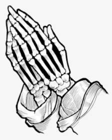 Praying Hands Christian Clip Art Prayer Silhouette - Praying Skeleton Hands, HD Png Download, Free Download